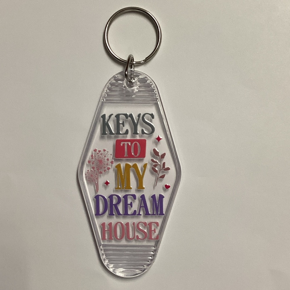 Colorful Keychain with Dream House Text